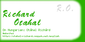 richard otahal business card